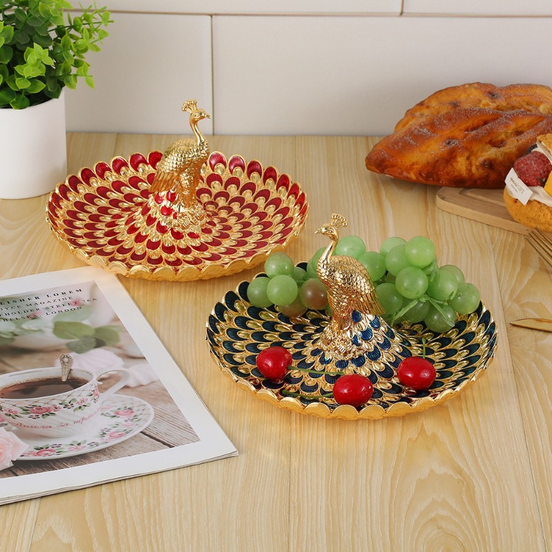 Food Platter Snacks - طبق فواكه على شكل طاووس، وجبات