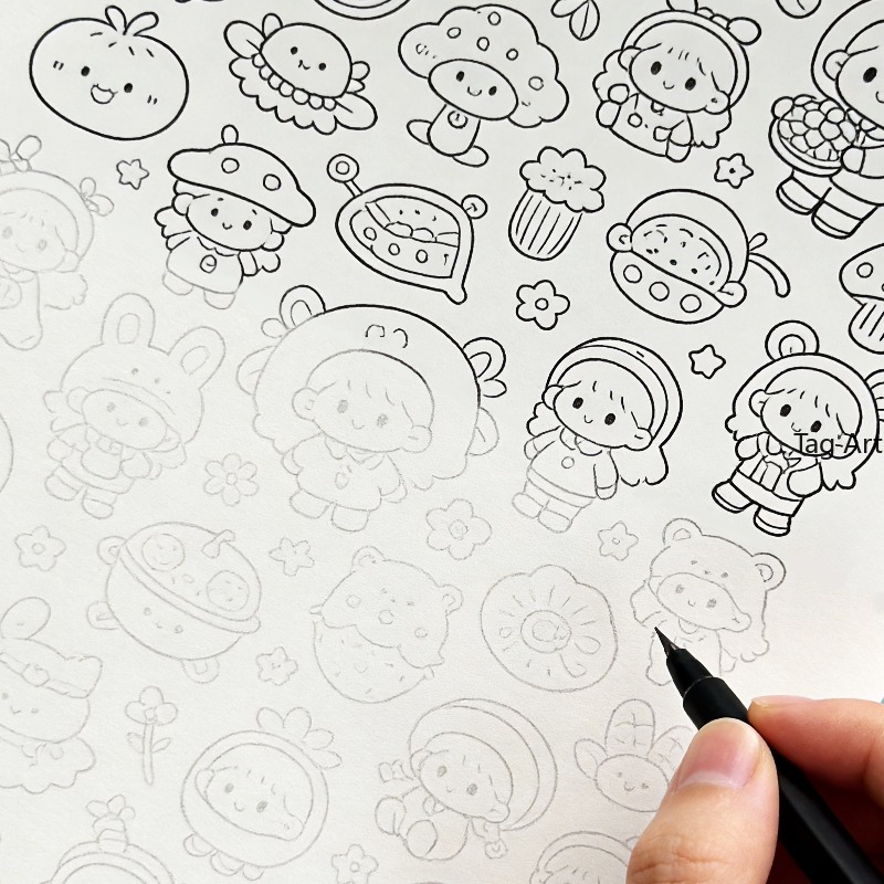 Food And Snacks Coloring Book Bold And Easy - كتاب تلوين إبداعي لتخفيف التوتر، ألبوم