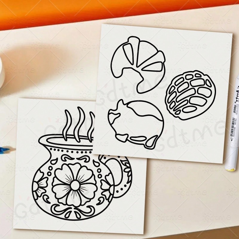 كتاب تلوين الوجبات الخفيفة الم - مراجعة Food And Snacks Coloring Book Bold And Easy وسعره